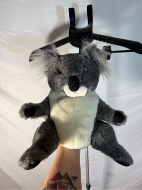 Roommates Gray & Cream Koala Hand Puppet with Soft Fur